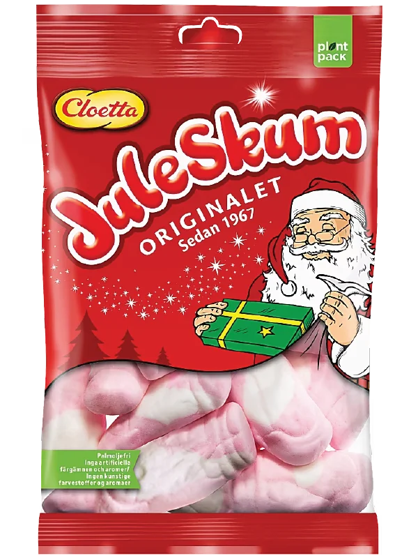 Juleskum Swedish Christmas marshmallow foam candy with strawberry flavor