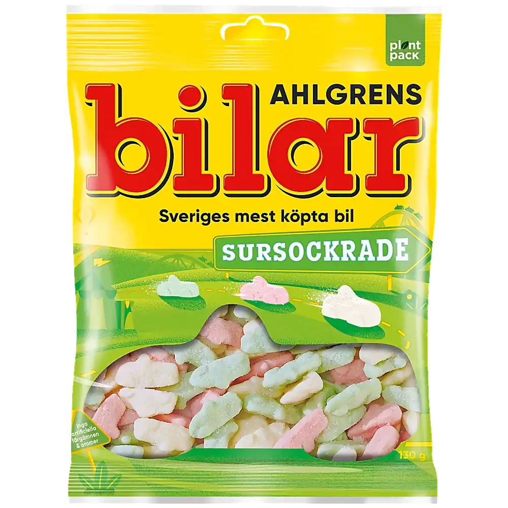 Ahlgrens Bilar Sour – colorful Swedish foam candy cars with sour sugar coating