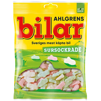 Ahlgrens Bilar Sour – colorful Swedish foam candy cars with sour sugar coating