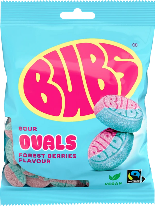 BUBS Swedish candy ovals bag - sour forrest berries flavor 