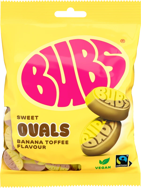 BUBS Swedish vegan candy – Banana Toffee Ovals